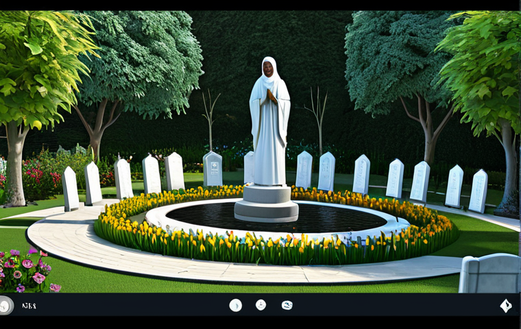 **

"A family-friendly virtual memorial space, featuring a 3D rendering of a peaceful garden. A group of diverse, fully clothed avatars are participating in an online memorial service. Modest attire, safe for work, appropriate content, perfect anatomy, correct proportions, well-formed hands, proper finger count, natural body proportions, professional digital art, high quality."

**